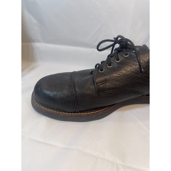 Hs Trask  Blucher LEATHER MENS OXFORDS Black BISON LEATHER H.S. TRASK SIZE 11 M - Picture 10 of 15